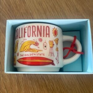 NWT Starbucks California Mug - Red and Yellow 2oz